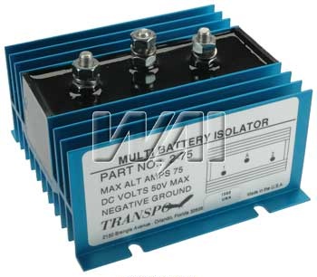 275 75 amp max battery isolator