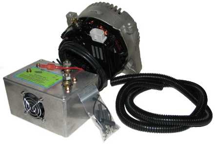 Ford Motorcraft type 4G series high amp alternator with a quicktifier remote rectifier