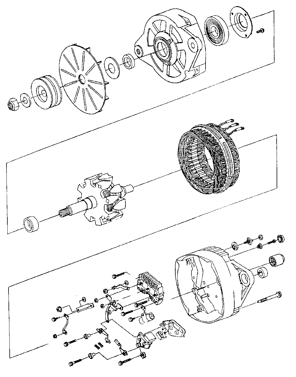 delco 27si series alternator exploded view